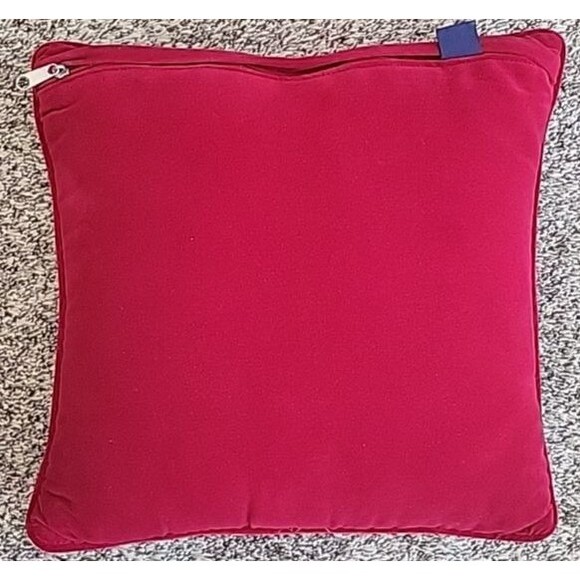 VINTAGE LANDS END Wool Needlepoint Pillow Christmas Angel With Dove Velvet 13" - Picture 2 of 5